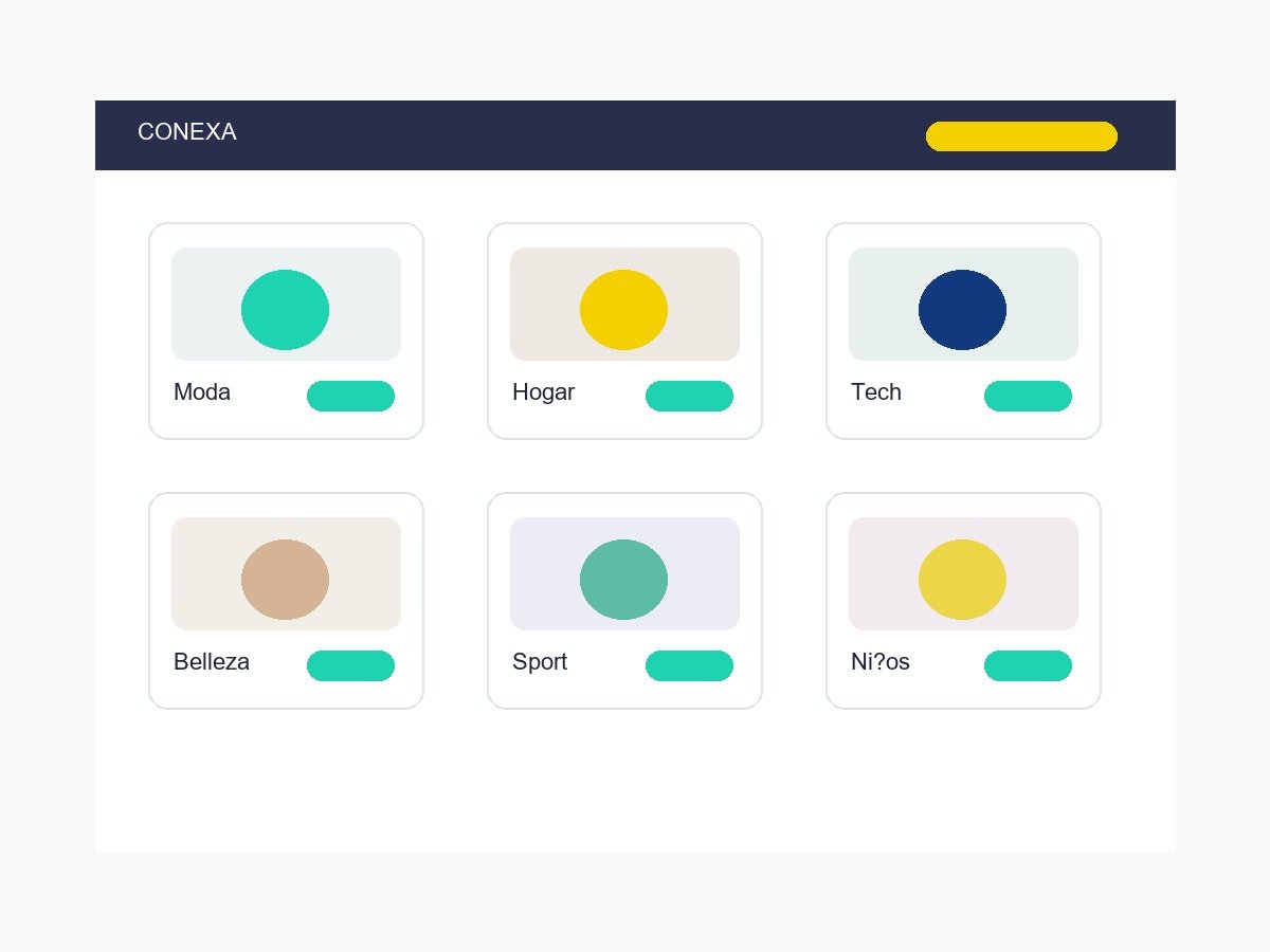 Catalogo online Conexa con categorias destacadas